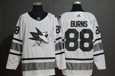 Adidas San Jose Sharks 88 Brent Burns Valkoinen 2019 NHL All-Star Game Paita – Miesten