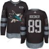 Adidas San Jose Sharks #89 Mikkel Boedker Musta 100th Vuosipäivä Ommeltu NHL 2017 Jääkiekko Paita – Miesten