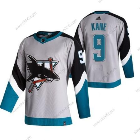 Adidas San Jose Sharks #9 Evander Kane Harmaa 2020-21 Käänteinen Retro Vaihtopaita NHL Paita – Miesten