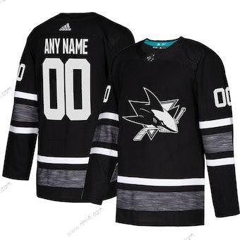 Adidas San Jose Sharks Räätälöidyt Musta 2019 NHL All-Star Game Parley Aito Paita – Miesten