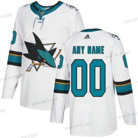 Adidas San Jose Sharks Räätälöidyt NHL Aito Valkoinen Paita – Miesten