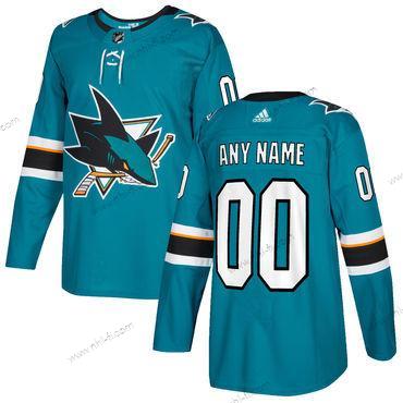 Adidas San Jose Sharks Räätälöidyt Sininen Ommeltu NHL 2017-2018 Jääkiekko Paita – Miesten