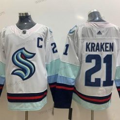 Adidas Seattle Kraken #21 Kraken Valkoinen Ommeltu NHL Paita – Miesten