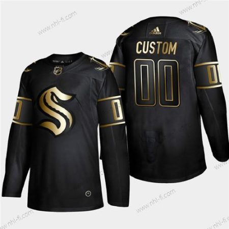 Adidas Seattle Kraken Räätälöidyt Musta Kultaen Edition Limited Ommeltu NHL Paita – Miesten