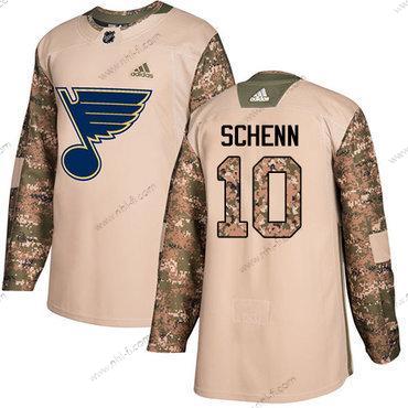 Adidas St. Louis Blues #10 Brayden Schenn Maastokuvio Aito 2017 Veterans Day Ommeltu NHL Paita – Miesten