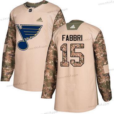 Adidas St. Louis Blues #15 Robby Fabbri Maastokuvio Aito 2017 Veterans Day Ommeltu NHL Paita – Miesten