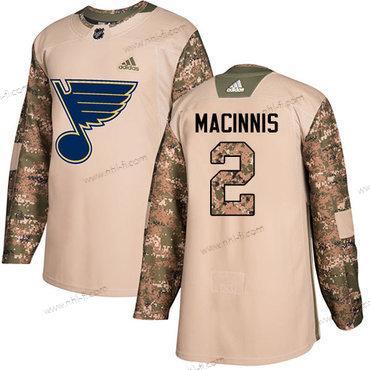 Adidas St. Louis Blues #2 Al Macinnis Maastokuvio Aito 2017 Veterans Day Ommeltu NHL Paita – Miesten