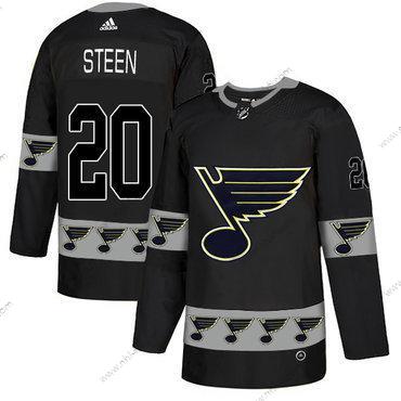 Adidas St. Louis Blues #20 Alexander Steen Musta Maajoukkue Logos Paita – Miesten