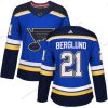 Adidas St. Louis Blues #21 Patrik Berglund Sininen Kotiottelu Aito Ommeltu NHL Paita – Naisten