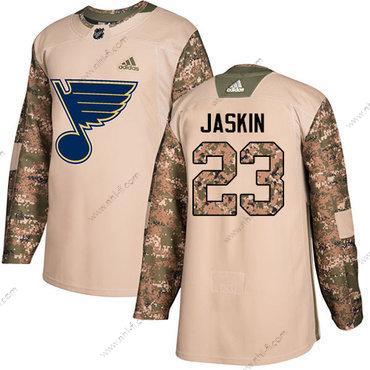 Adidas St. Louis Blues #23 Dmitrij Jaskin Maastokuvio Aito 2017 Veterans Day Ommeltu NHL Paita – Miesten