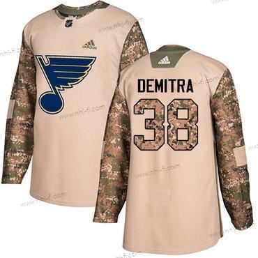 Adidas St. Louis Blues #38 Pavol Demitra Maastokuvio Aito 2017 Veterans Day Ommeltu NHL Paita – Miesten