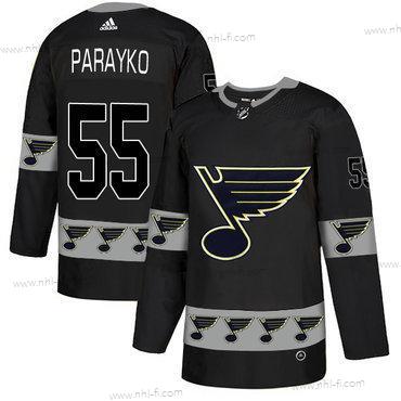 Adidas St. Louis Blues #55 Colton Parayko Musta Maajoukkue Logos Paita – Miesten