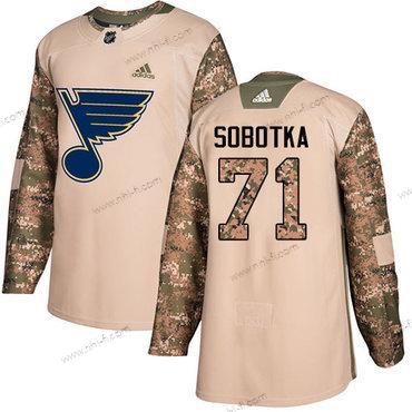 Adidas St. Louis Blues #71 Vladimir Sobotka Maastokuvio Aito 2017 Veterans Day Ommeltu NHL Paita – Miesten