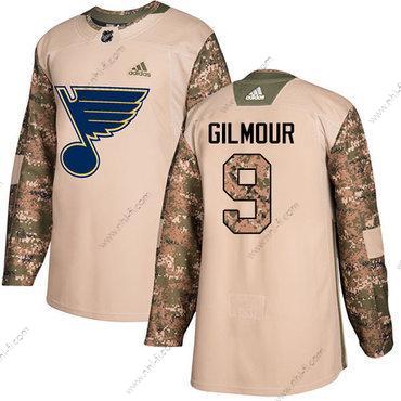 Adidas St. Louis Blues #9 Doug Gilmour Maastokuvio Aito 2017 Veterans Day Ommeltu NHL Paita – Miesten