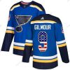 Adidas St. Louis Blues #9 Doug Gilmour Sininen Kotiottelu Aito USA Flag Ommeltu NHL Paita – Miesten