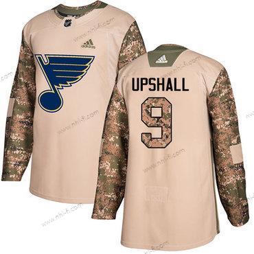 Adidas St. Louis Blues #9 Scottie Upshall Maastokuvio Aito 2017 Veterans Day Ommeltu NHL Paita – Miesten