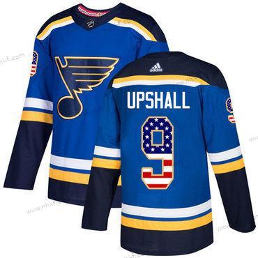 Adidas St. Louis Blues #9 Scottie Upshall Sininen Kotiottelu Aito USA Flag Ommeltu NHL Paita – Miesten