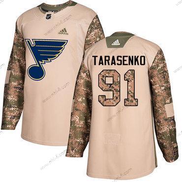 Adidas St. Louis Blues #91 Vladimir Tarasenko Maastokuvio Aito 2017 Veterans Day Ommeltu NHL Paita – Miesten