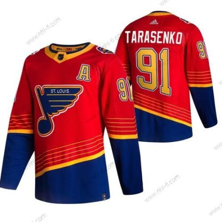 Adidas St. Louis Blues #91 Vladimir Tarasenko Punainen 2020-21 Käänteinen Retro Vaihtopaita NHL Paita – Miesten