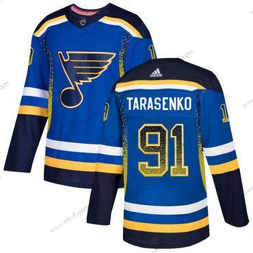 Adidas St. Louis Blues #91 Vladimir Tarasenko Royal Sininen Musta Paita – Miesten