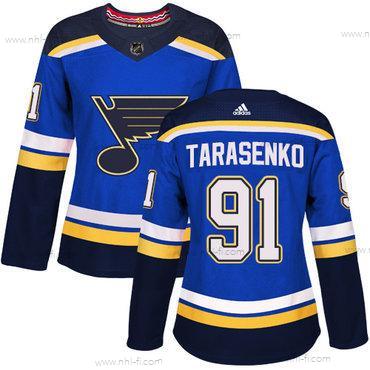 Adidas St. Louis Blues #91 Vladimir Tarasenko Sininen Kotiottelu Aito Ommeltu NHL Paita – Naisten