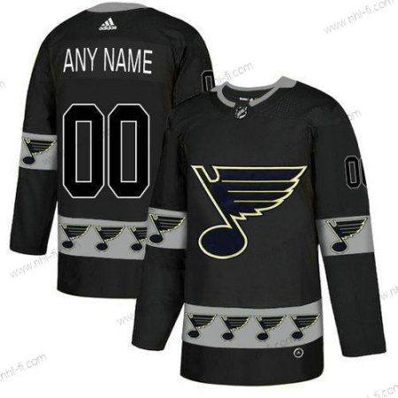 Adidas St. Louis Blues Räätälöidyt Musta Maajoukkue Logos Paita – Miesten