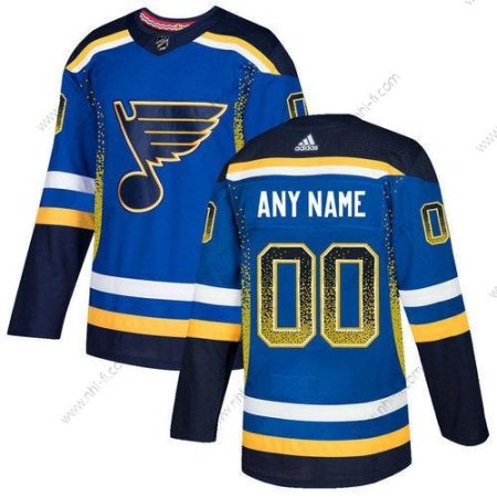 Adidas St. Louis Blues Räätälöidyt Royal Sininen Musta Paita – Miesten