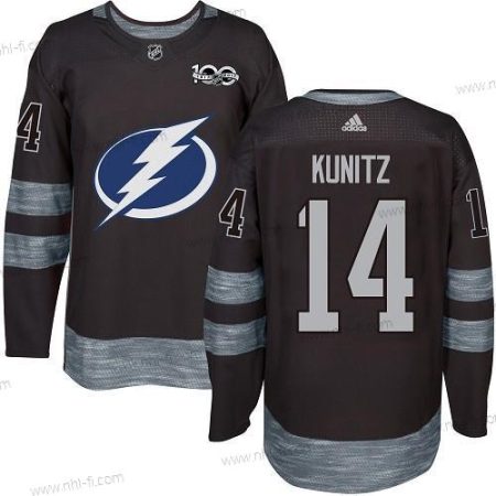 Adidas Tampa Bay Lightning #14 Chris Kunitz Musta 1917-2017 100th Vuosipäivä Ommeltu NHL Paita – Miesten