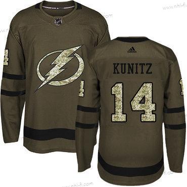 Adidas Tampa Bay Lightning #14 Chris Kunitz Vihreä Salute to Service Ommeltu NHL Paita – Miesten