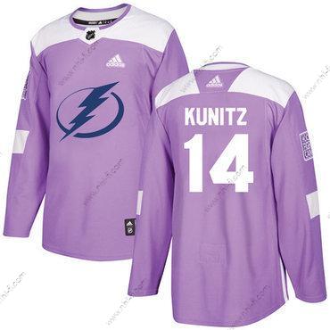 Adidas Tampa Bay Lightning #14 Chris Kunitz Violetti Aito Taistelee syöpää vastaan Ommeltu NHL Paita – Miesten