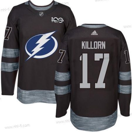 Adidas Tampa Bay Lightning #17 Alex Killorn Musta 1917-2017 100th Vuosipäivä Ommeltu NHL Paita – Miesten