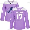 Adidas Tampa Bay Lightning #17 Alex Killorn Violetti Aito Taistelee syöpää vastaan Ommeltu NHL Paita – Naisten