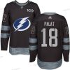 Adidas Tampa Bay Lightning #18 Ondrej Palat Musta 1917-2017 100th Vuosipäivä Ommeltu NHL Paita – Miesten