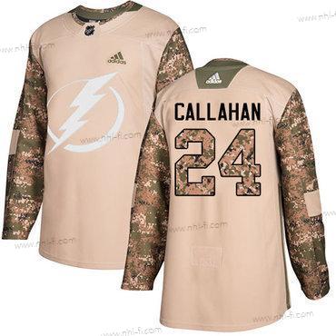 Adidas Tampa Bay Lightning #24 Ryan Callahan Maastokuvio Aito 2017 Veterans Day Ommeltu NHL Paita – Miesten