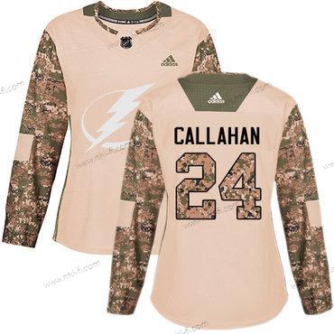 Adidas Tampa Bay Lightning #24 Ryan Callahan Maastokuvio Aito 2017 Veterans Day Ommeltu NHL Paita – Naisten