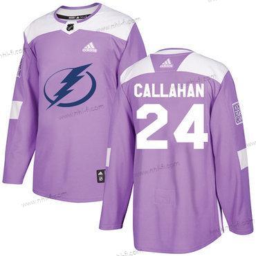 Adidas Tampa Bay Lightning #24 Ryan Callahan Violetti Aito Taistelee syöpää vastaan Ommeltu NHL Paita – Miesten