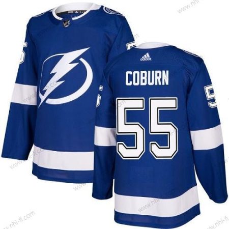 Adidas Tampa Bay Lightning #55 Braydon Coburn Sininen Kotiottelu Aito Ommeltu NHL Paita – Miesten