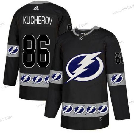 Adidas Tampa Bay Lightning #66 Nikita Kucherov Musta Maajoukkue Logos Paita – Miesten