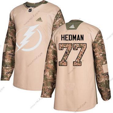 Adidas Tampa Bay Lightning #77 Victor Hedman Maastokuvio Aito 2017 Veterans Day Ommeltu NHL Paita – Miesten