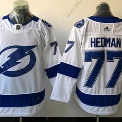 Adidas Tampa Bay Lightning #77 Victor Hedman Valkoinen Road Aito Ommeltu NHL Paita – Miesten