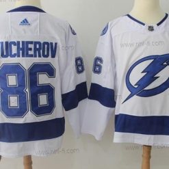 Adidas Tampa Bay Lightning #86 Nikita Kucherov Valkoinen Road Aito Ommeltu NHL Paita – Miesten