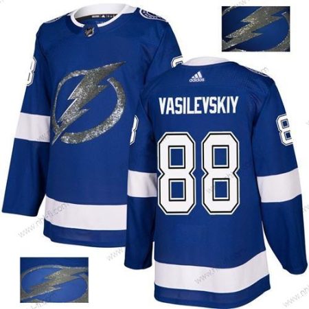 Adidas Tampa Bay Lightning #88 Andrei Vasilevskiy Sininen Kotiottelu Aito Kulta Ommeltu NHL Paita – Miesten