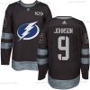 Adidas Tampa Bay Lightning #9 Tyler Johnson Musta 1917-2017 100th Vuosipäivä Ommeltu NHL Paita – Miesten