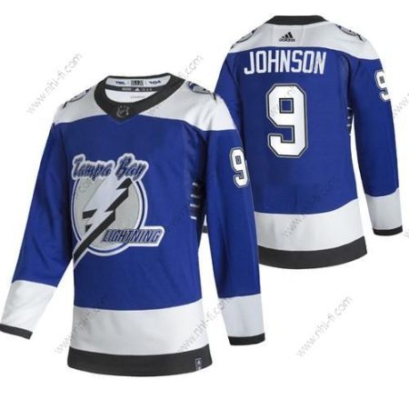 Adidas Tampa Bay Lightning #9 Tyler Johnson Sininen 2020-21 Käänteinen Retro Vaihtopaita NHL Paita – Miesten