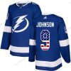 Adidas Tampa Bay Lightning #9 Tyler Johnson Sininen Kotiottelu Aito USA Flag Ommeltu NHL Paita – Miesten