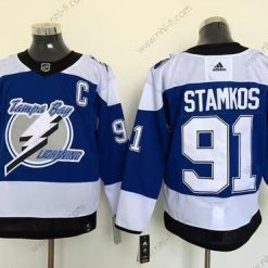 Adidas Tampa Bay Lightning #91 Steven Stamkos Sininen 2020-21 Käänteinen Retro Vaihtopaita NHL Paita – Miesten