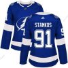 Adidas Tampa Bay Lightning #91 Steven Stamkos Sininen Kotiottelu Aito Ommeltu NHL Paita – Naisten