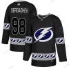 Adidas Tampa Bay Lightning #98 Mikhail Sergachev Musta Maajoukkue Logos Paita – Miesten