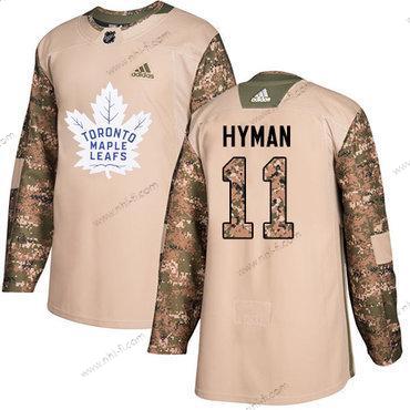 Adidas Toronto Maple Leafs #11 Zach Hyman Maastokuvio Aito 2017 Veterans Day Ommeltu NHL Paita – Miesten