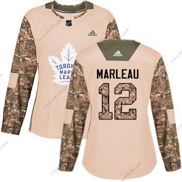 Adidas Toronto Maple Leafs #12 Patrick Marleau Maastokuvio Aito 2017 Veterans Day Ommeltu NHL Paita – Naisten